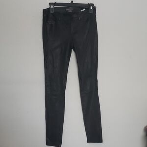 VINCE. 100% LEATHER Women's Black Skinny Pants SZ 4